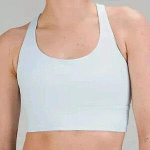 Lululemon Energy  Long Line Sport Bra Sz 6 Light Mint